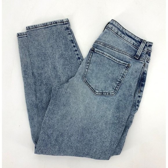 SO Denim - SO High Rise Mom Jeans Acid Wash Button Fly Juniors Size 1 25 Waist